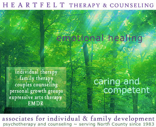 San Diego Counseling and psychotherapy practice, AIFD, offers individual therapy, family therapy, couple counseling, interactive group therapy.